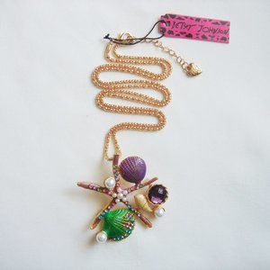 BETSEY JOHNSON VIOLET STARFISH NECKLACE